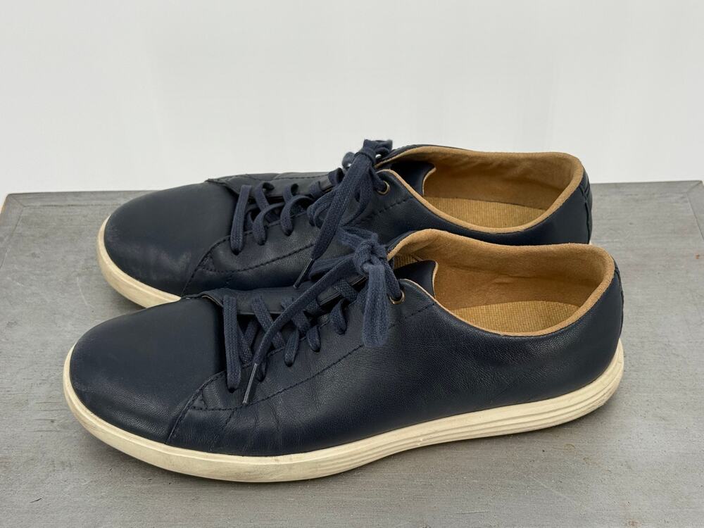 Cole Haan GrandPro Navy Leather Sneakers Men's Size 8 Casual Lace Up Shoes